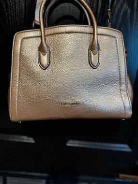 kate spade Metallic Bronze Pebbled Leather Satchel